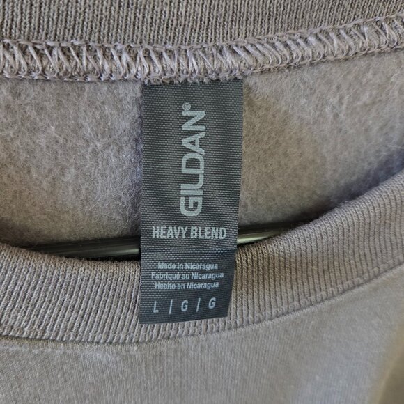 Large Faux Gold Embroidery Christmas Tree Charcoal Sweatshirt - Picture 2 of 5